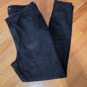 Old Navy High-Rise Super Skinny Jeans | Size 18 Tall | Black Dark Gray Wash